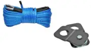 1/4" x 50' Synthetic Winch Rope And 4 Ton Snatch Block ATV/UTV Recovery Cable