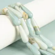 Natural Amazonite Smooth Full Teardrop Beads Size 10x30mm 15.5'' Strand