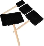 Painting Sponge Brush Set for Boys and Girls 4pcs Small Sponge Brushes Wood Handle for Boys and Girls Art