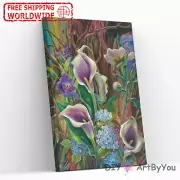 Paint By Numbers Kit Calla Lily Flower Abstract DIY Wall Decor Art Home Beginner