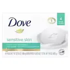 Dove Beauty Bar Women's Bath Soap Sensitive Unscented 3.75oz 4 Bars