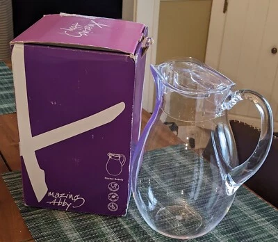 Amazing Abby - Bubbly - Acrylic Pitcher (72 Oz), Clear Plastic Water Pitcher