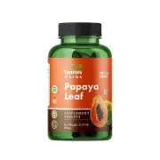 Genius Herbs Papaya Leaf 180 Tablets 1000 mg Boosts Immunity Natural Detox