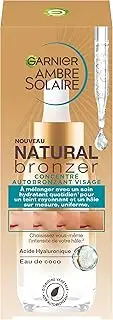 Garnier Self-tanning concentrate, serum for a naturally tanned complexion, for an even and long-lasting tan, Ambre Solaire Natural Bronzer, 1 x 30 ml