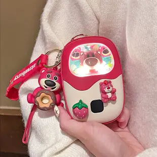 充電暖手寶 造型暖暖包 暖暖蛋 迪士尼草莓熊暖手寶充電式二合一女生日禮物送禮便攜防爆暖手神器