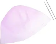 LALADEFIEE 1Set Silicone Hair Highlighting Cap Reusable Hair Dyeing Hat with Crochet Hooks for Easy Application Professional Hair Salon Supply for Home Hair Coloring
