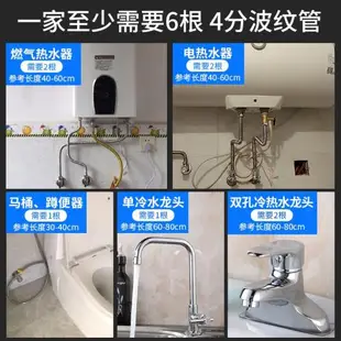 304不銹鋼波紋管4分上水管水管冷熱防爆軟管金屬電熱水器進出定型