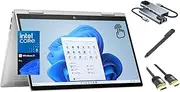 HP Envy x360 2-in-1 Touch Laptop, 14" FHD, 10-Core 5 120U (Beats i7-1255U), 8GB RAM, 2TB SSD, FP Reader, Backlit, WiFi 6E, Webcam, Micro SD Card Reader, 3-in-1 Bundle, US Version KB, Win 11 Pro