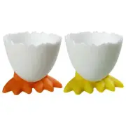 1/2x Ingenious Chicken Feet Egg Cup Cute Egg Stand Holder Chicken Feet Egg Tray