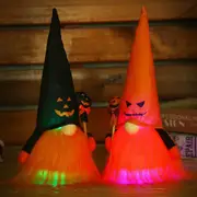 2 Pack Halloween Gradient Light Plush Faceless Dolls Decor With LED Lights