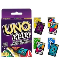在飛比找蝦皮購物優惠-MATTEL 美泰 UNO 翻轉 遊戲家庭有趣的娛樂棋盤遊戲