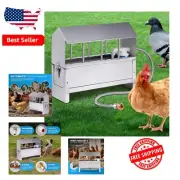 Durable Stainless Steel Large Chicken Watering System with Easy Install & Stand