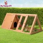 i.Pet Rabbit Hutch Chicken Coop Run Wooden Cage House Outdoor Large Outdoor