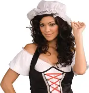 Colonial Mob Cap German Bavarian Fancy Dress Halloween Adult Costume Accessory