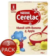 3 x Cerelac Ban & Apple Food 200G