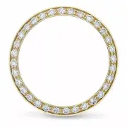 Ladies .70CT Bead Set Diamond Bezel 18KY For Rolex 26MM Date, Datejust Superior