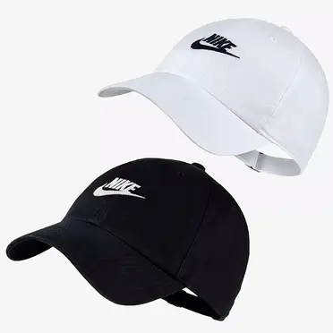 NIKE U H86 WASH CAP 老帽 帽子 棒球帽 後可調 913011- 白 / 黑【iSport 愛運動】