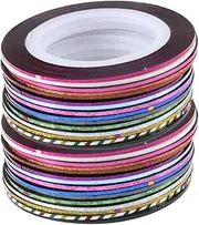 HAKIDZEL Nail Stickers 30 Rolls Decorative Tape Nail Art Striping Tape Striping Tape line Nail Art Decoration Stickers Manicure Slitting Manicure Striping Tape