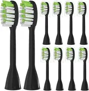 [YMPBO] Toothbrush Replacement Heads Compatible with Philips One Series Sonicare Rechargeable Toothbrush HY1200/06 BD1003/AZ, 10 Pack Replacement Heads, Soft Bristles, Black