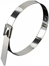 AIMALL Stainless Steel Cable Ties SS304 Marine Grade Zip Strap Locking Wrap 100-800mm