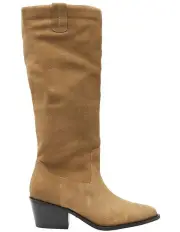 [Sandler] Justice Boots In Taupe Suede Leather