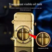 Mechanical Catapult Kerosene Lighter Retro Visible Tank Windproof Flame
