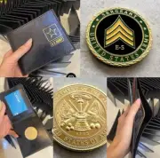 U.S. Army Sergeant E-5 Rank with Credential coin holder wallet