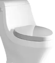 Eago R-133SEAT White Elongated Closed-Front Toilet Seat With Soft Close Hinges