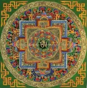 Om Mandala Thangka paper poster home accent wall decor