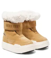 [Moon Boot Kids] Moon Boot Kids Junior Park Strap suede snow boots UK 12.5 brown