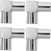Mipcase 4pcs Male to Female Right Angle Connector 90 Degree L Shape Tv Antenna Satellite Adapter Replacement for Tv Cables