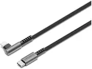 Cygnett Unite Lightning to USB-C Cable, Right Angle, MFi Certified, Braided Nylon, 30W Fast Charging