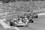 Vittorio Brambilla March 741 Ford leads Jody Scheckter Tyrrell 00- 1979 Photo