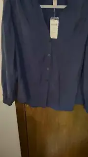 Rayon Smoke Sapphire Blouse Size 3 / Size28