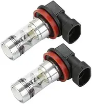 jingfei 2X H8 H11 H16 6000K White 100W High LED Fog Light Driving Bulb DRL