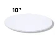 10" White Masonite (MDF) Round Cake Board