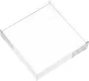 Milisten Transparent Crystal Square Paperweight Glass Block for Office Desk Home Decor and Photography for Paper Weights and Crystal Ball Base
