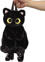 [Wedhapy] Plush Backpack, Cute Cat Backpack with Adjustable Shoulder Strap, Stylish and Practical Cartoon Kitten Animal Backpack for Snack, Mobile Phone, Cosmetics
