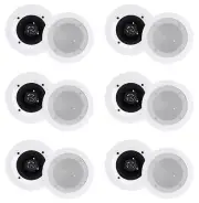 12) Rockville CC4T White 4" Commercial 70v Ceiling Speakers For Restaurant/Cafe