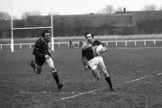 Gh Bell Of Blackheath Tracks Ge Wood Of Harlequins 1978 Old Rugby Photo