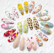 Toddler Girl Fabric Slide Clips X2 hair clip set party bag gift