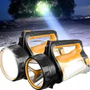 1/2PCS LED Flashlight Super Bright Tactical Police Torch USB Rechargeable Lamp