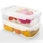 2 Pack(8.8 Cup) Large Plastic Food Storage Containers with Lids, Meal Prep Co...