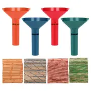 Coin Sorter Tubes Set of 4 with Coin Wrappers Assorted 100Pcs for Quarter,6657