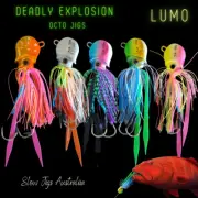4/5 X Deadly Explosion Octo Jigs 80g--120g Lumo Slow Pitch SNAPPER REEFIES