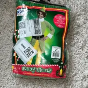 NWT Buddy The Elf Costume Adult Medium - Green/Yellow Halloween Costume/Christma