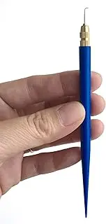 Ms Fenda Ventilating Needles for Wig Making Wig DIY 1PC Light Plastic Holder 3 Needles (Blue)