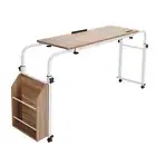 YA (Oak Color)Multifunctional Over Bed Desk Foldable Study Table