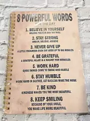 Soft Covered Notepad Journal 5.5 X 8.3", NIOP , 8 Powerful Words, 50 Pages Lined