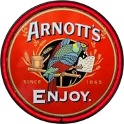 LARGE Arnott's Biscuits 1865 Bar Garage Wall Light Sign RED Neon